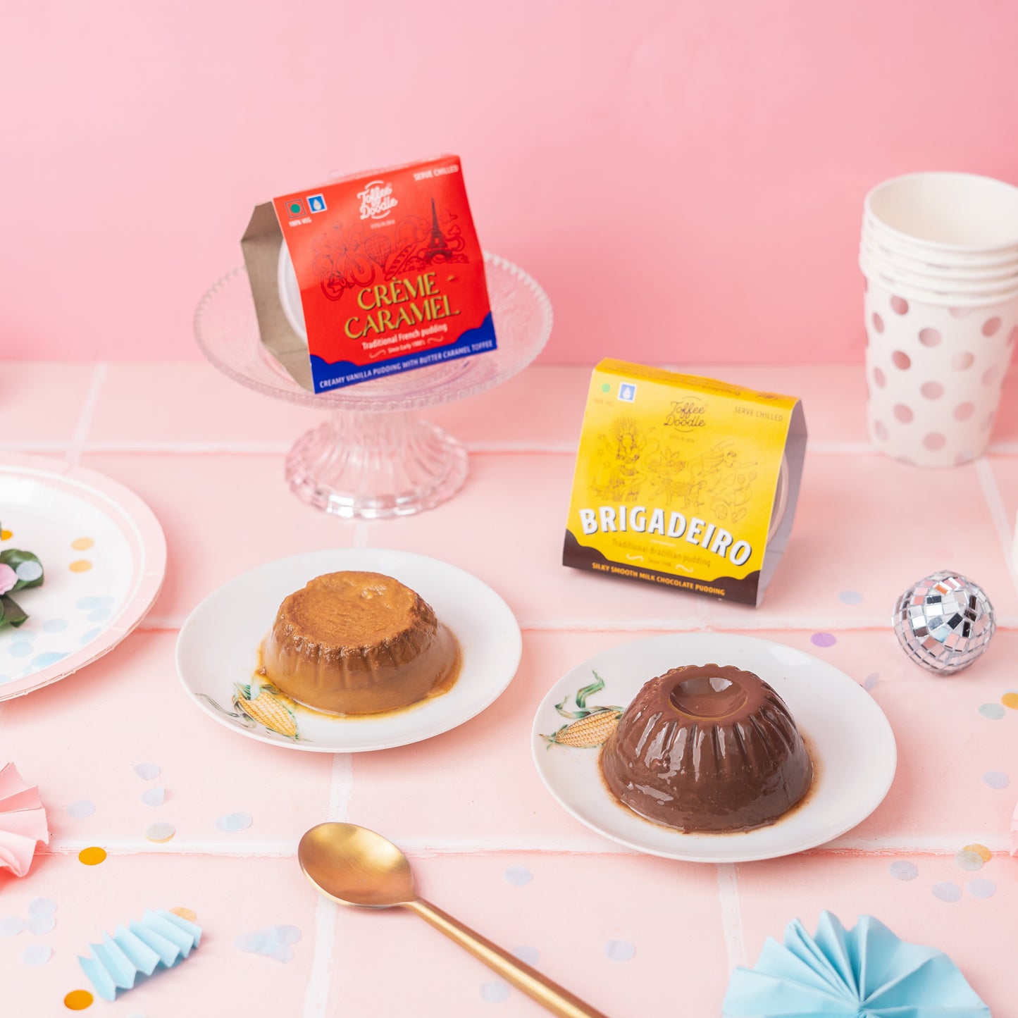 Mix Pudding Box of 4 pudding (Creme Caramel, Brigadeiro, Bulbul & Silky Mocha)