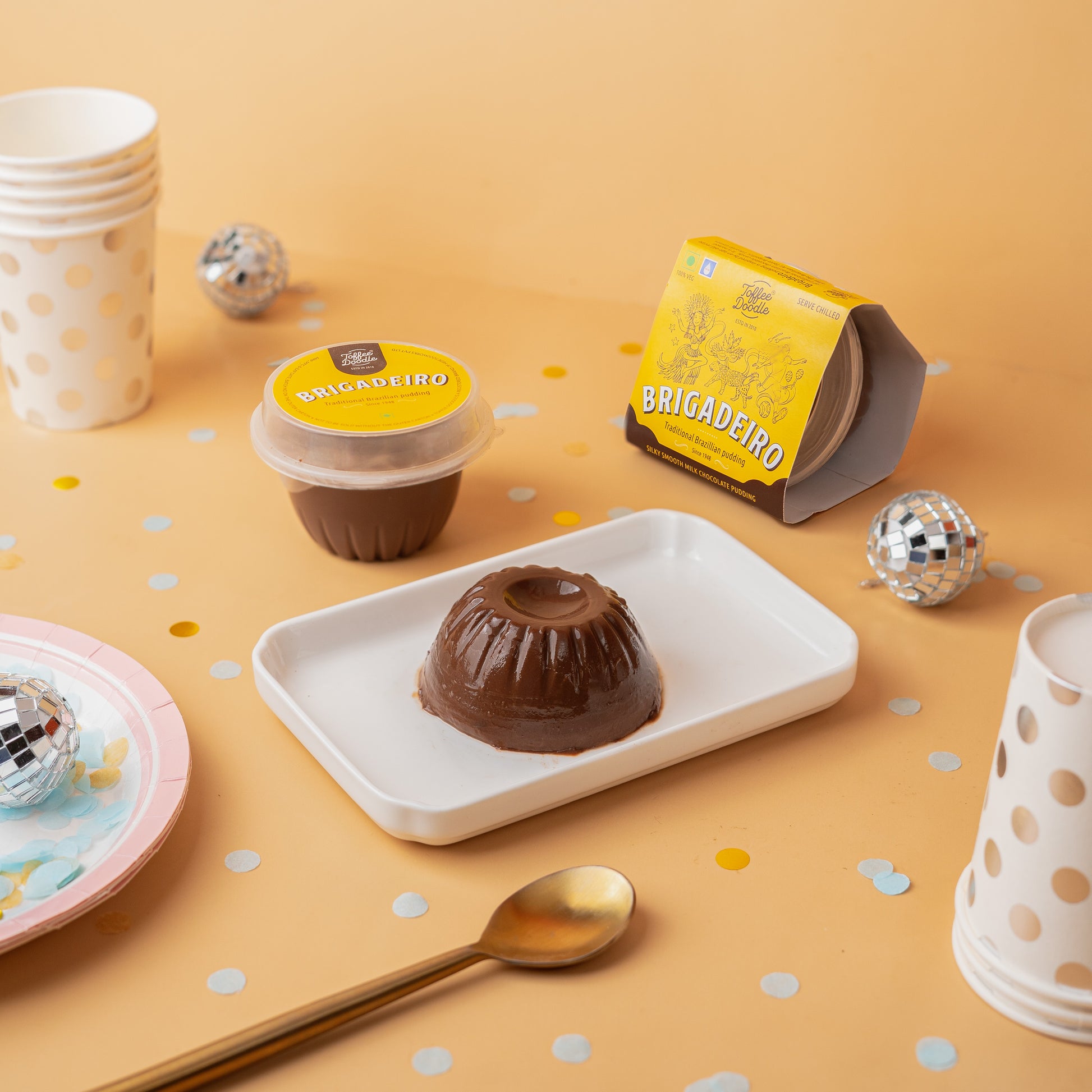 Toffee Doodle brigadeiro chocolate pudding open box