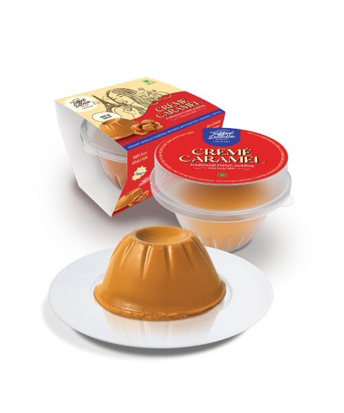 toffee doodle creme caramel pudding open