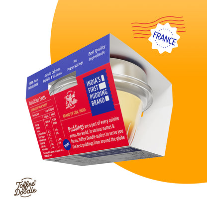 toffee doodle creme caramel pudding back of pack